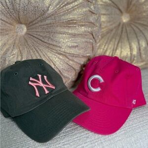 47 Brand Women's Pink and Green Baseball Caps